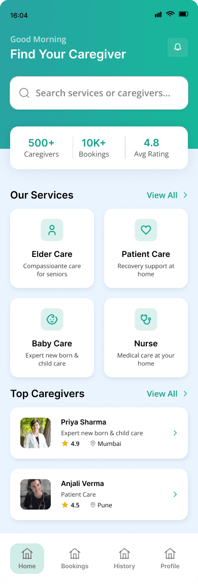 CareGiver Patient Care & Medical Assistance Mobile App