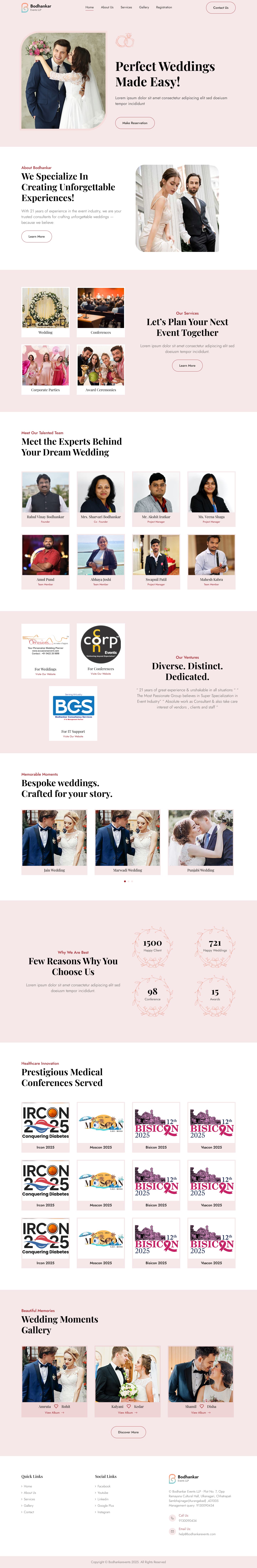 Bodhankar - Premium Wedding & Event Management Website